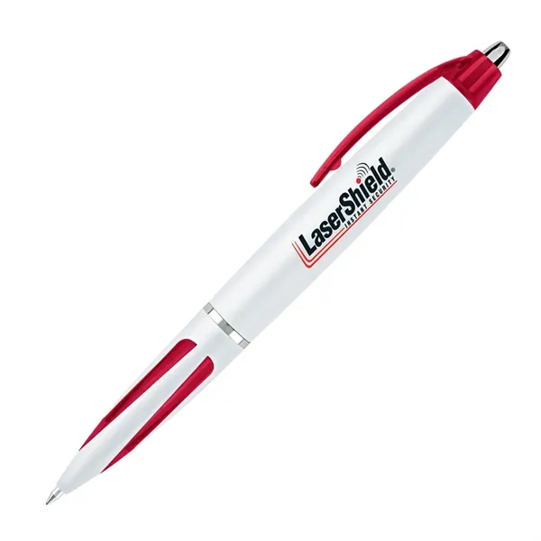 Click action ballpoint pen with white body, colored clip and accents.... from ASI 68190 Lungsal / Lungsal