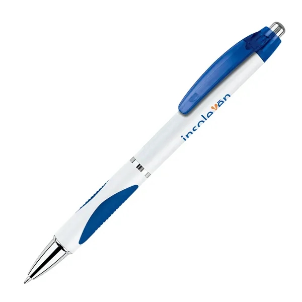 Click action ballpoint pen with bright transparent clip and matching grip.... from ASI 68190 Lungsal / Lungsal