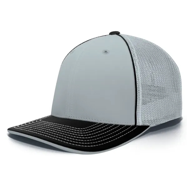 The Trucker PacFlex Cap combines M3 performance with a spandex trucker... from ASI 37461 Augusta Sportswear / Pacific Headwear