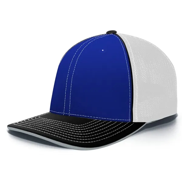 The Trucker PacFlex Cap combines M3 performance with a spandex trucker... from ASI 37461 Augusta Sportswear / Pacific Headwear