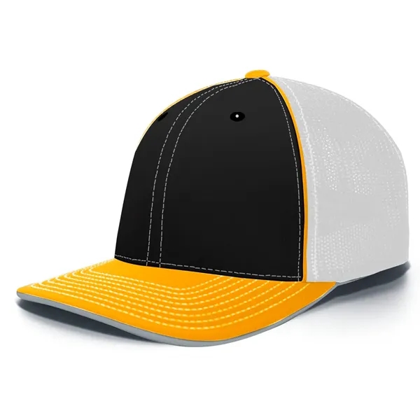 The Trucker PacFlex Cap combines M3 performance with a spandex trucker... from ASI 37461 Augusta Sportswear / Pacific Headwear