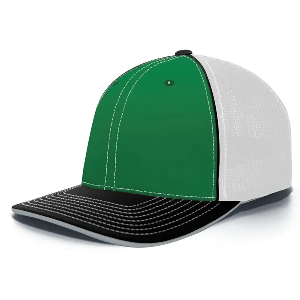 The Trucker PacFlex Cap combines M3 performance with a spandex trucker... from ASI 37461 Augusta Sportswear / Pacific Headwear
