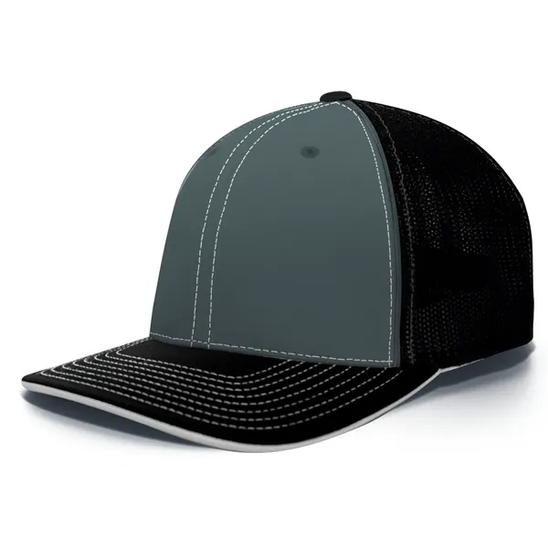 The Trucker PacFlex Cap combines M3 performance with a spandex trucker... from ASI 37461 Augusta Sportswear / Pacific Headwear