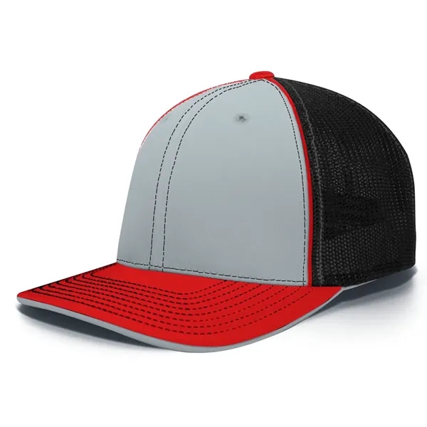 The Trucker PacFlex Cap combines M3 performance with a spandex trucker... from ASI 37461 Augusta Sportswear / Pacific Headwear