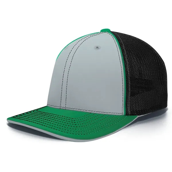 The Trucker PacFlex Cap combines M3 performance with a spandex trucker... from ASI 37461 Augusta Sportswear / Pacific Headwear