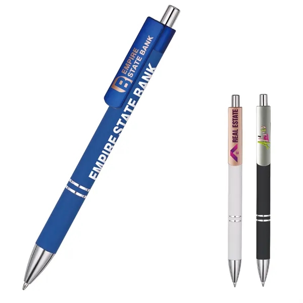 Alamo™ pen made of metal with co-molded soft grip and XL... from ASI 82498 RiteLine LLC