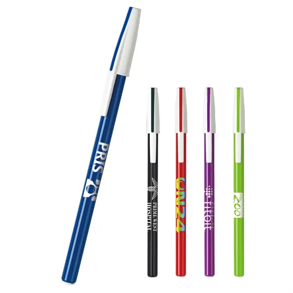 Venus Vivid anti-bacterial stick pen with an oversized barrel imprint area.... from ASI 82498 RiteLine LLC