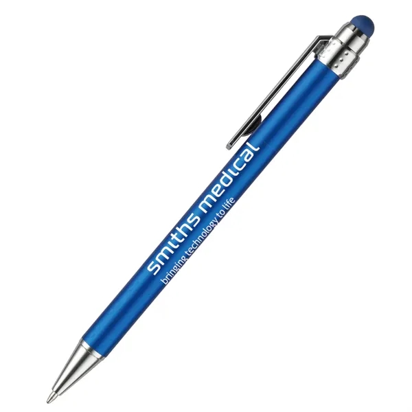 Retractable style pen with metallic barrel, satin finish and color-matched stylus;... from ASI 82498 RiteLine LLC