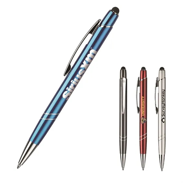 Aledo plunger-action stylus shine pen with a metal barrel featuring a... from ASI 82498 RiteLine LLC