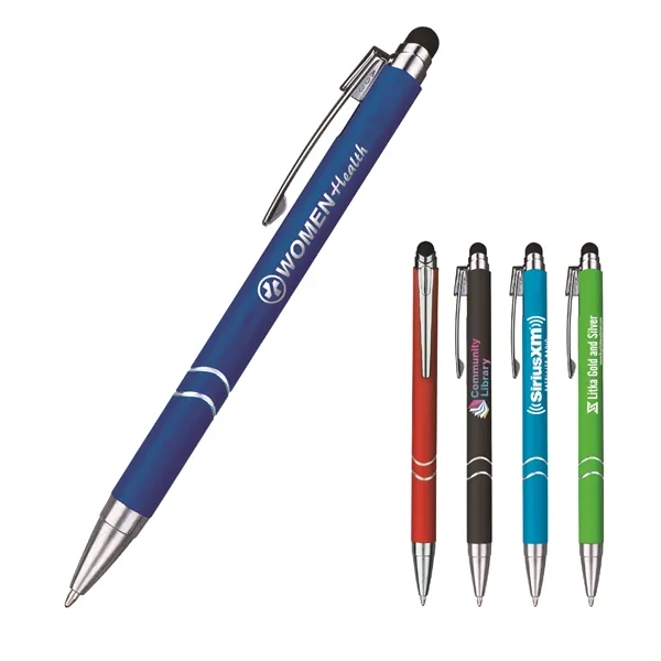 Dawson stylus soft pen with a soft-to-the-touch metal barrel with chrome... from ASI 82498 RiteLine LLC