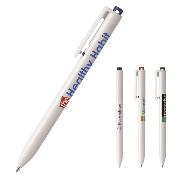 Celina Prime plunger-action pen with a white barrel, see-through colored plunger,... from ASI 82498 RiteLine LLC