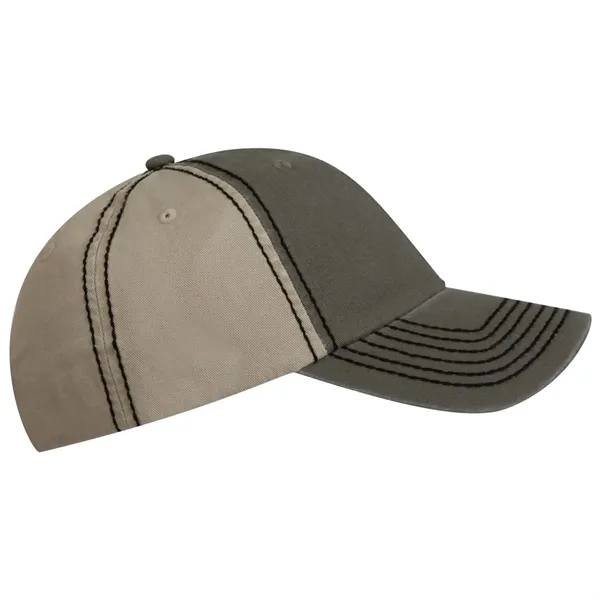 6-panel color blocked laundered fashion cap.... from ASI 80129 Quake City Caps