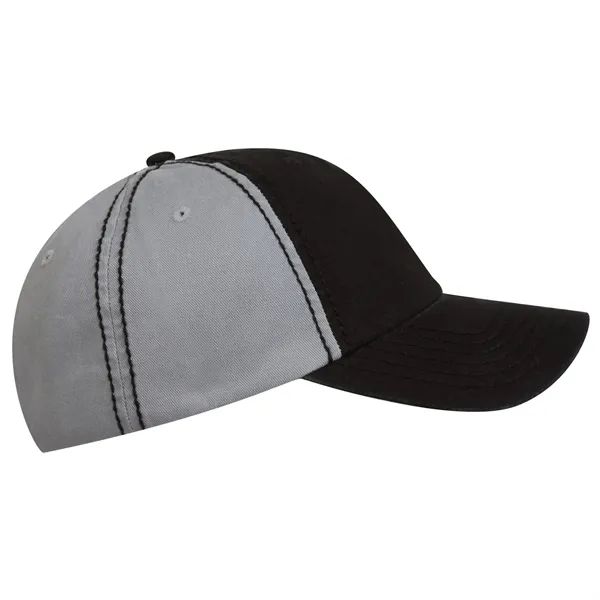 6-panel color blocked laundered fashion cap.... from ASI 80129 Quake City Caps