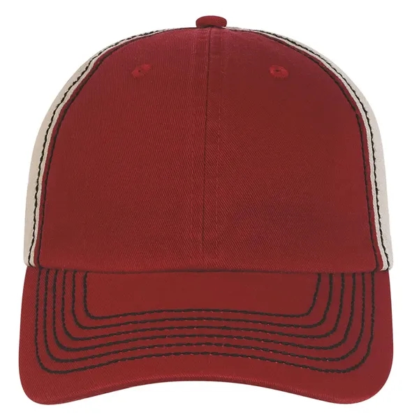 6-panel color blocked laundered fashion cap.... from ASI 80129 Quake City Caps