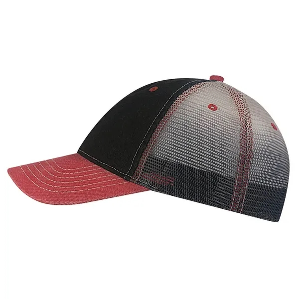 6-panel color blocked laundered fashion cap.... from ASI 80129 Quake City Caps