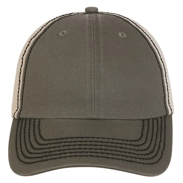 6-panel color blocked laundered fashion cap.... from ASI 80129 Quake City Caps