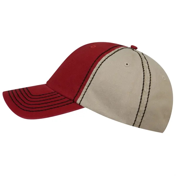 6-panel color blocked laundered fashion cap.... from ASI 80129 Quake City Caps