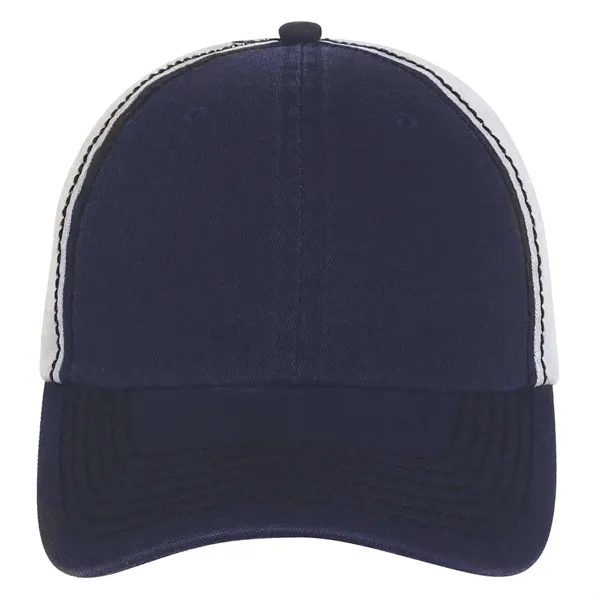 6-panel color blocked laundered fashion cap.... from ASI 80129 Quake City Caps