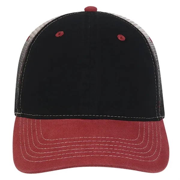 6-panel color blocked laundered fashion cap.... from ASI 80129 Quake City Caps