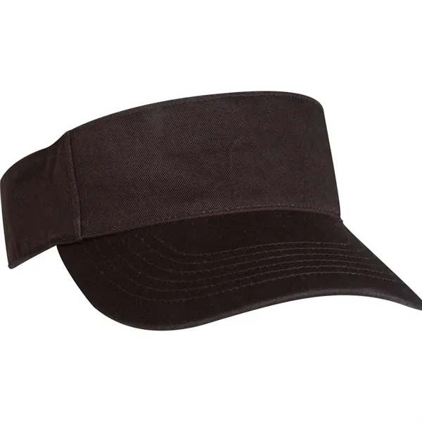 Laundered chino twill 3-panel visor with hook and loop closure.... from ASI 80129 Quake City Caps