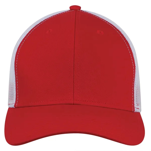 High profile, structured, 6-panel, 100% cotton Trucker Cap with White Mesh.... from ASI 80129 Quake City Caps