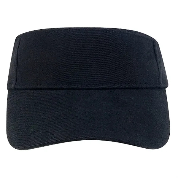 Laundered chino twill 3-panel visor with hook and loop closure.... from ASI 80129 Quake City Caps