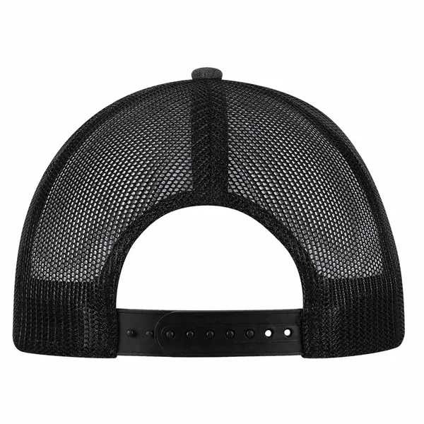 High profile, structured,6 panel, synthetic linen, 100% polyester trucker mesh cap.... from ASI 80129 Quake City Caps