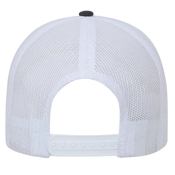 High profile, structured,6 panel, synthetic linen, 100% polyester trucker mesh cap.... from ASI 80129 Quake City Caps