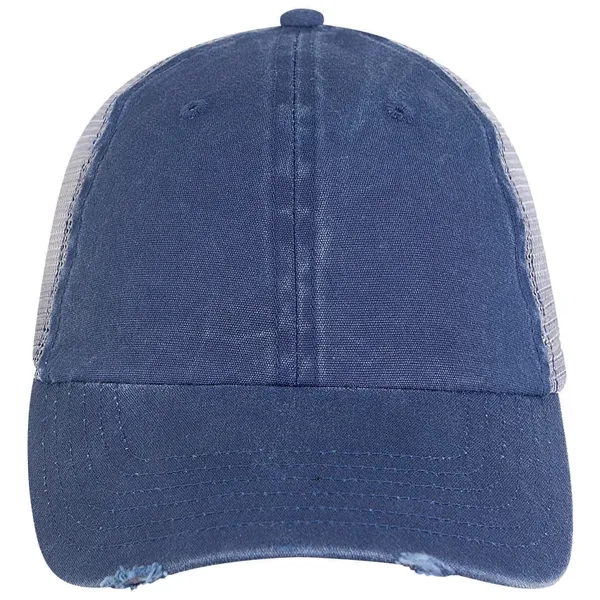 Pigment Washed Canvas with Trucker Mesh Cap.... from ASI 80129 Quake City Caps