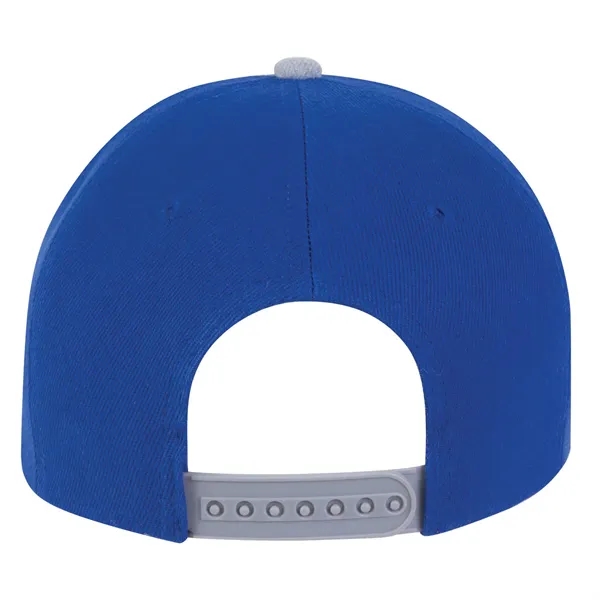 Medium Profile Acrylic Flat Bill with Contrast Crown Cap.... from ASI 80129 Quake City Caps