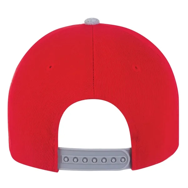 Medium Profile Acrylic Flat Bill with Contrast Crown Cap.... from ASI 80129 Quake City Caps