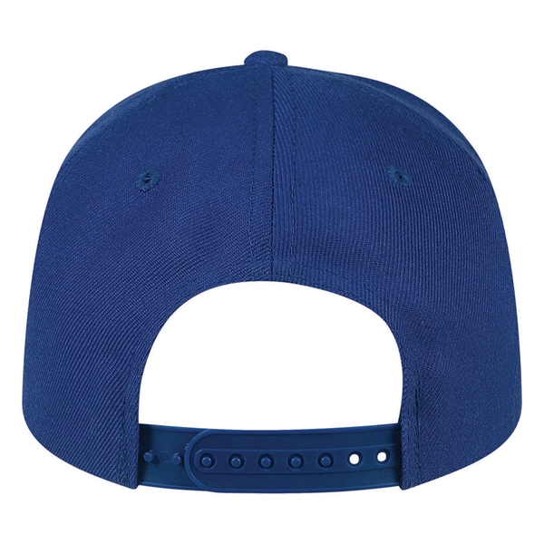 High Profile Acrylic Wool Flat Bill with adjustable sizing Cap.... from ASI 80129 Quake City Caps