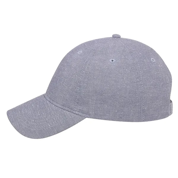 Six panel semi-structured chambray baseball cap with six sewn eyelets.... from ASI 80129 Quake City Caps