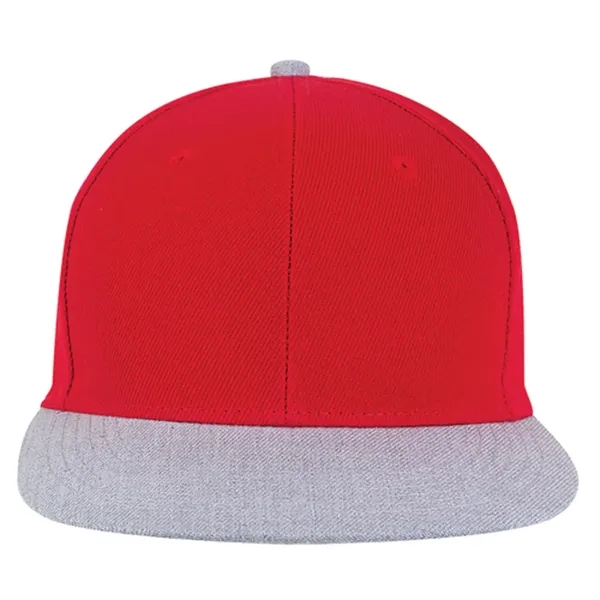 Medium Profile Acrylic Flat Bill with Contrast Crown Cap.... from ASI 80129 Quake City Caps