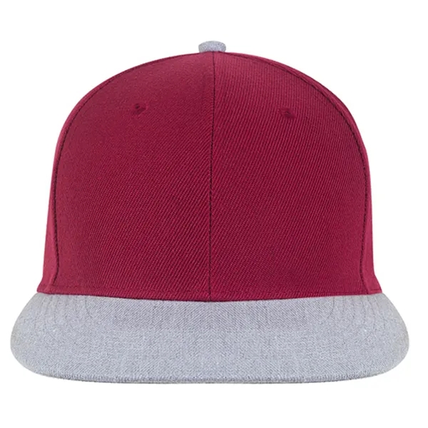 Medium Profile Acrylic Flat Bill with Contrast Crown Cap.... from ASI 80129 Quake City Caps