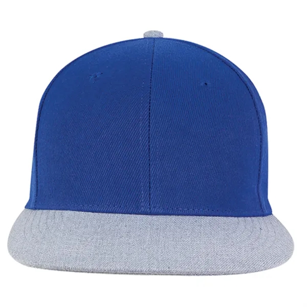 Medium Profile Acrylic Flat Bill with Contrast Crown Cap.... from ASI 80129 Quake City Caps