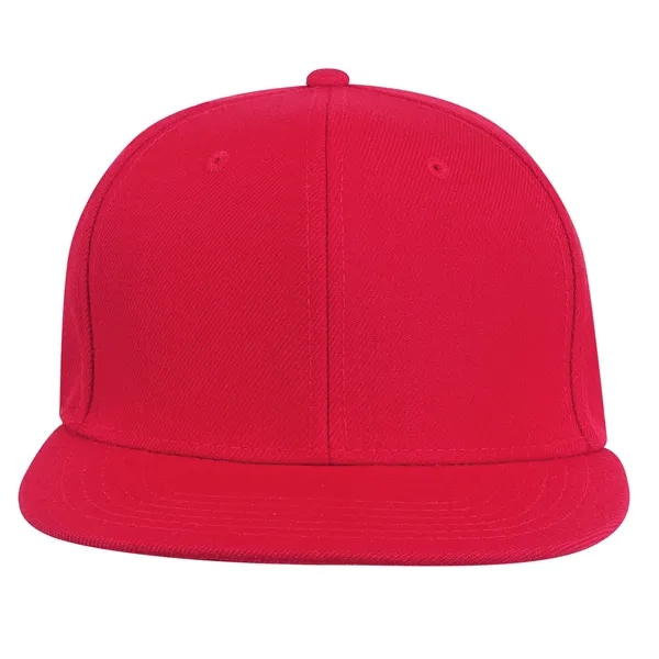 High Profile Acrylic Wool Flat Bill with adjustable sizing Cap.... from ASI 80129 Quake City Caps