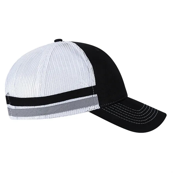 Six panel trucker cap with side taping cap.... from ASI 80129 Quake City Caps