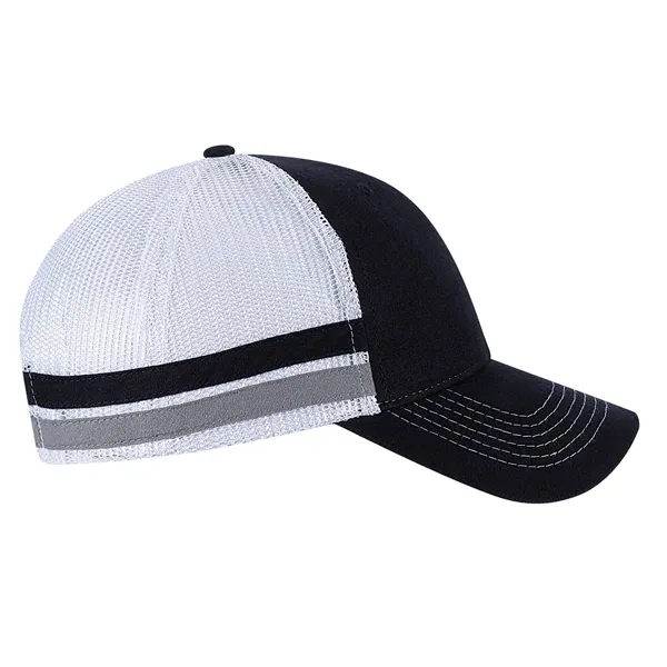 Six panel trucker cap with side taping cap.... from ASI 80129 Quake City Caps