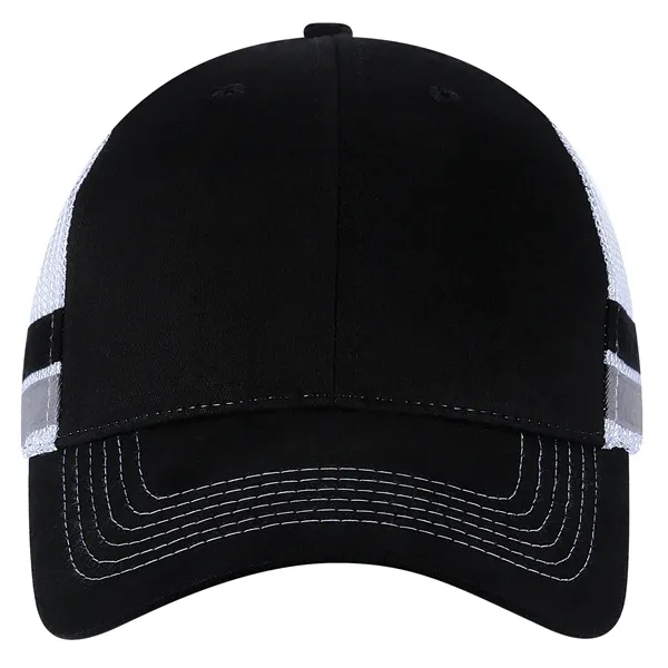 Six panel trucker cap with side taping cap.... from ASI 80129 Quake City Caps