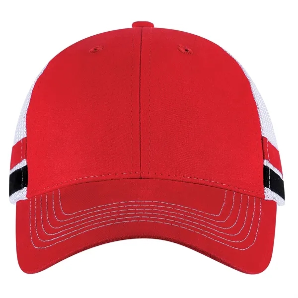 Six panel trucker cap with side taping cap.... from ASI 80129 Quake City Caps