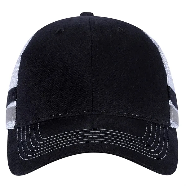 Six panel trucker cap with side taping cap.... from ASI 80129 Quake City Caps