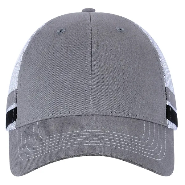 Six panel trucker cap with side taping cap.... from ASI 80129 Quake City Caps