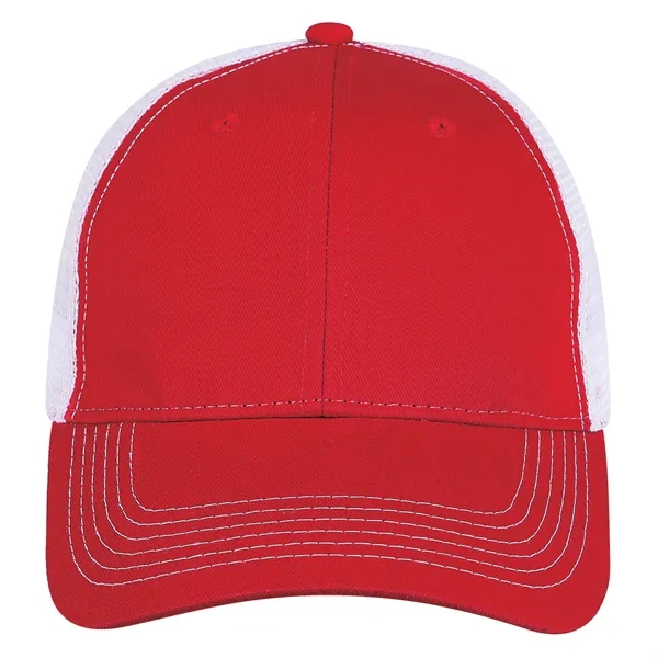 Brushed Cotton Twill Cap with White Stitching and Mesh.... from ASI 80129 Quake City Caps