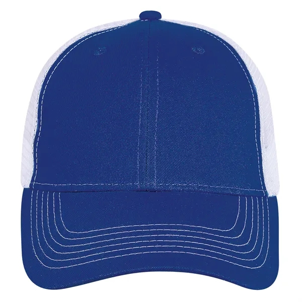 Brushed Cotton Twill Cap with White Stitching and Mesh.... from ASI 80129 Quake City Caps