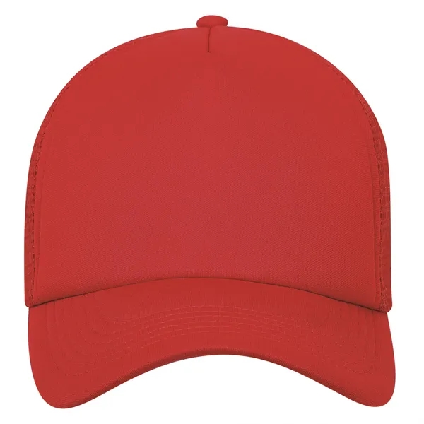 High profile, structured 5 panel trucker mesh cap.... from ASI 80129 Quake City Caps