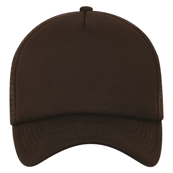 High profile, structured 5 panel trucker mesh cap.... from ASI 80129 Quake City Caps