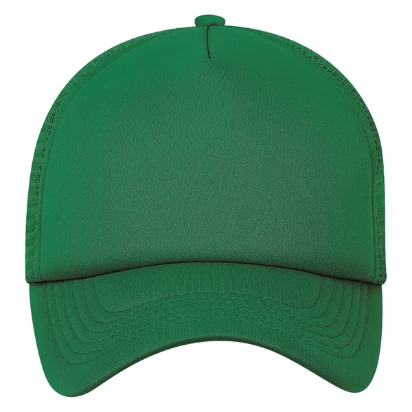 High profile, structured 5 panel trucker mesh cap.... from ASI 80129 Quake City Caps