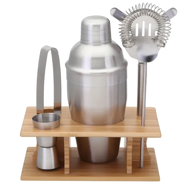 Stainless Steel Shaker Set in Bamboo Stand.... from ASI 46755 Cosmo Promos