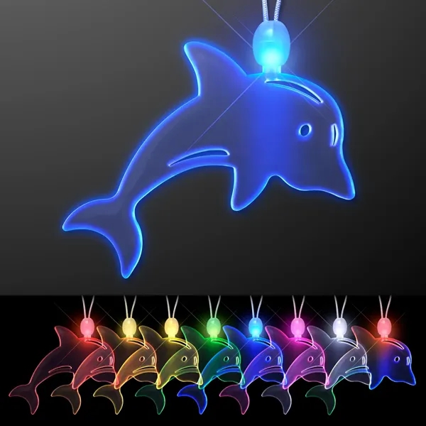 Acrylic Dolphin Shape Necklace with LED.... from ASI 34194 ALightPromos / Alight Promotional Products